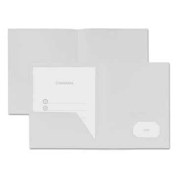 Universal® Two-pocket Plastic Folders, 100-sheet Capacity, 11 X 8.5, White, 10-pack freeshipping - TVN Wholesale